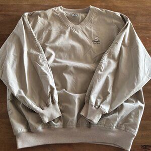 Vintage AM Player Kokopelli Golf Windbreaker Mens Large Beige Tan Pullover